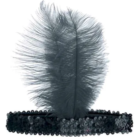 opaska elastyczna retro lata 20 czarna smiffys