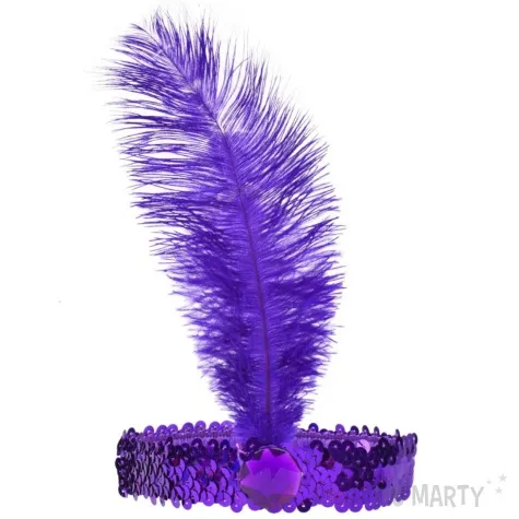 opaska elastyczna retro lata 20 fioletowa arpex