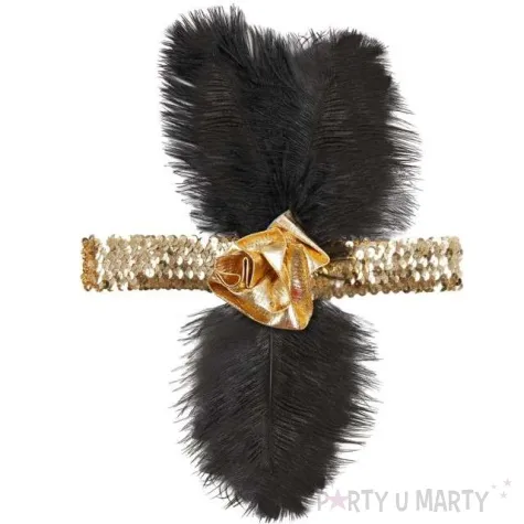 opaska elastyczna retro lata 20 zlota widmann