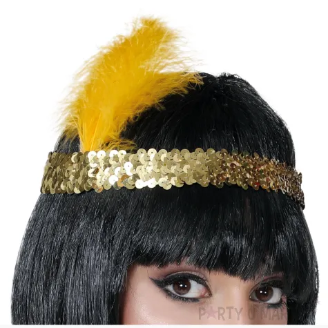 opaska elastyczna retro lata 20 zloty guirca