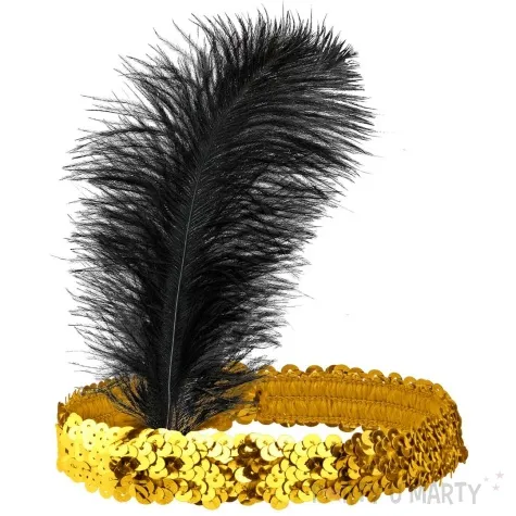 opaska elastyczna retro lata 20 zloty widmann