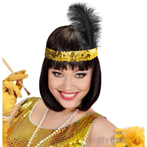 opaska elastyczna retro lata 20 zloty widmann