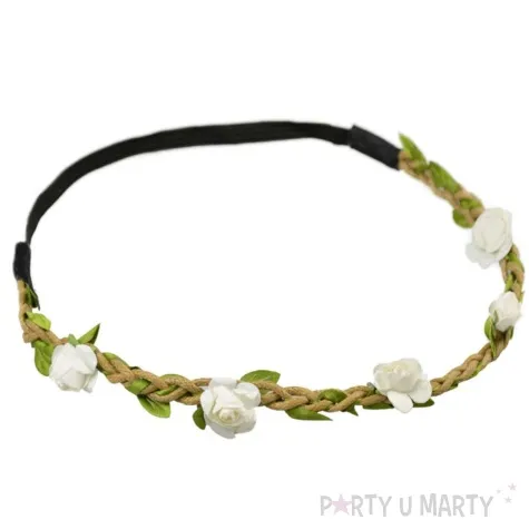 opaska elastyczna wianek biala arpex