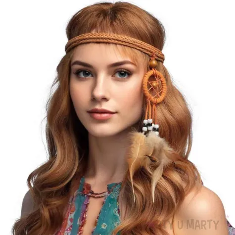 opaska na glowe z lapaczem snow dodatek do stroju indianki na karnawal