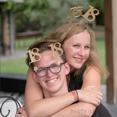 opaska party 40 urodziny czarno zlote santex