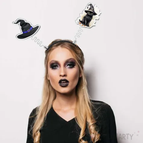 opaska party andrzejki zaczarowany kot i kapelusz