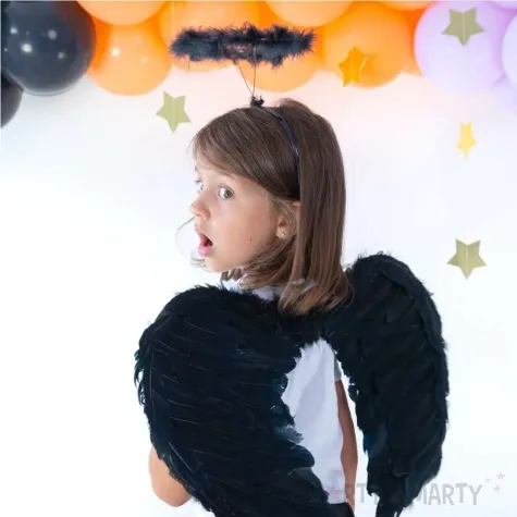 opaska party aureola aniol ciemnosci czarny partypal