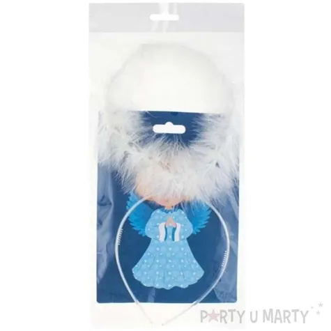 opaska party aureola z puszkiem biala godan