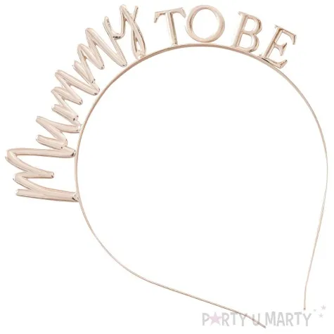 opaska party baby shower mummy to be rose gold amscan