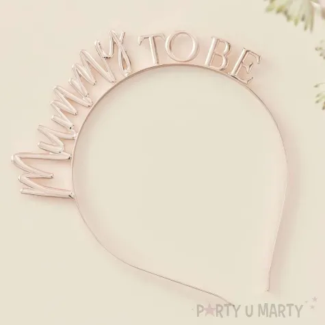 opaska party baby shower mummy to be rose gold amscan