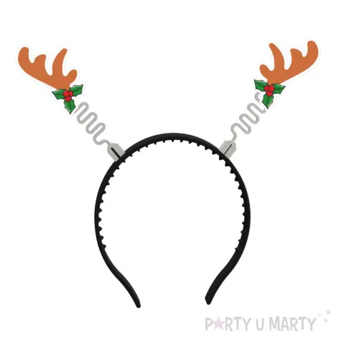 opaska party bo e narodzenie rogi renifera brazowy