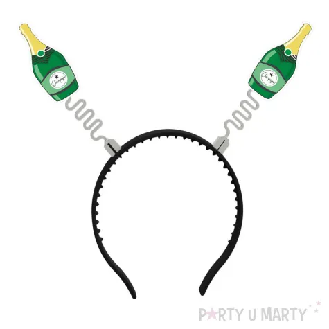 opaska party butelka szampana zielony