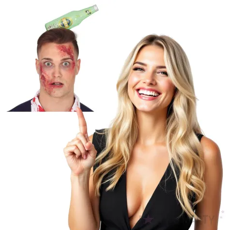 opaska party butelka w glowie guirca