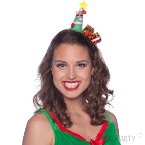 opaska party choinka z prezentami folat