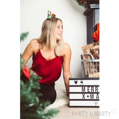 opaska party choinka z prezentami folat