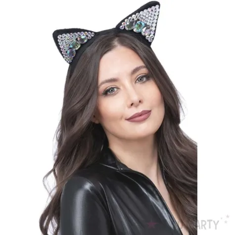 opaska party diamentowa kobieta kot smiffys