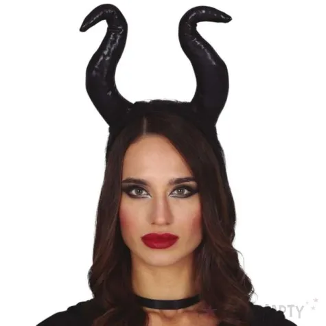 opaska party duze rogi diablicy czarna guirca