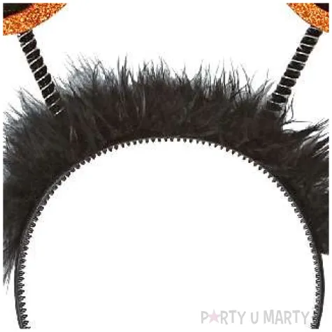 opaska party dynie brokatowe z marabou czarna widmann