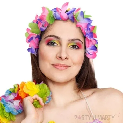 opaska party hawajskie kwiaty mix godan