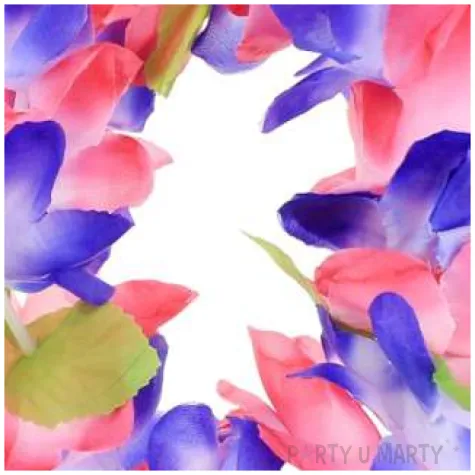 opaska party hawajskie kwiaty rozowo fioletowa godan