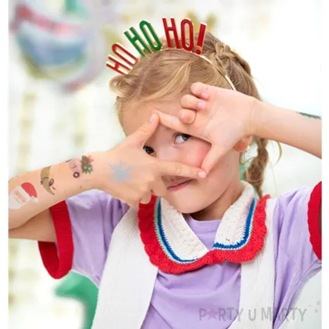 opaska party ho ho ho czerwono zielona partydeco