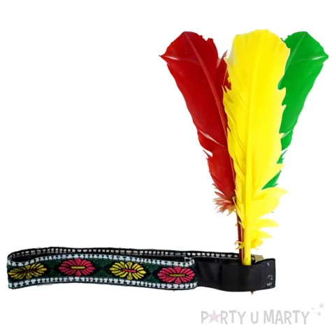 opaska party indianka z piorami elastyczna mix party tino