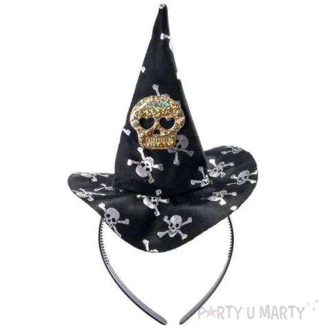 opaska party kapelusz czarownicy czaszka carnival toys