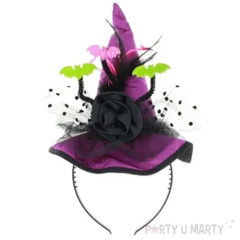 opaska party kapelusz piora i nietoperze fioletowa godan