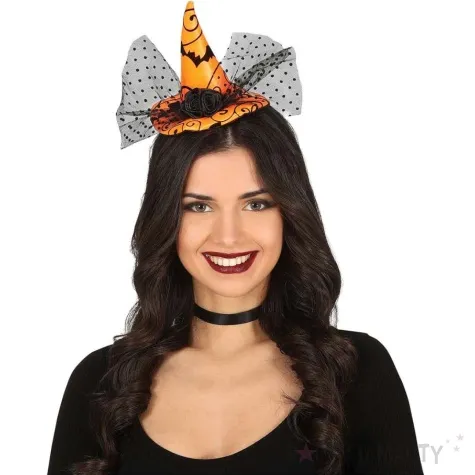 opaska party kapelusz wiedzmy kokarda guirca