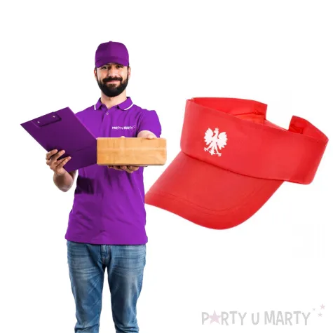 opaska party kibic z daszkiem czerwony arpex