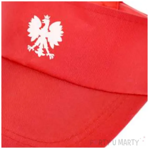 opaska party kibic z daszkiem czerwony arpex