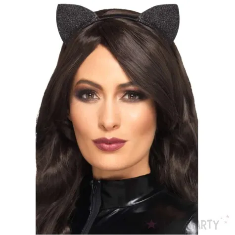 opaska party kocie uszy czarny smiffys
