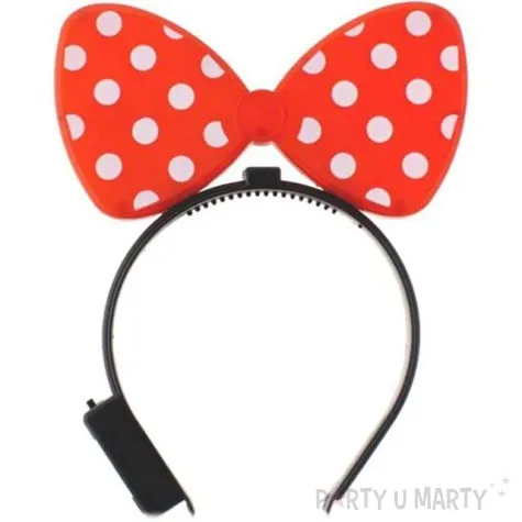 opaska party kokarda swiecaca czerwona