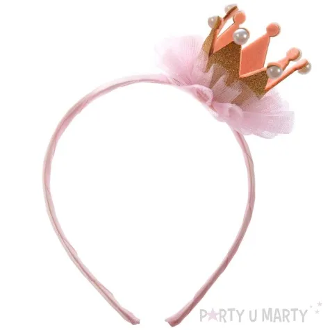 opaska party korona ksiezniczki rozowy arpex