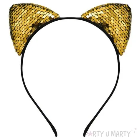 opaska party kot z cekinami zlota godan