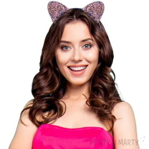 opaska party kotek go girl brokat mix godan