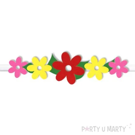 opaska party kwiaty polne filc wielokolorowa rozm uniweralny
