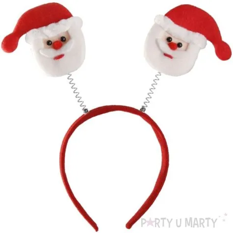 opaska party mikolaje na sprezynach czerwona kraszek