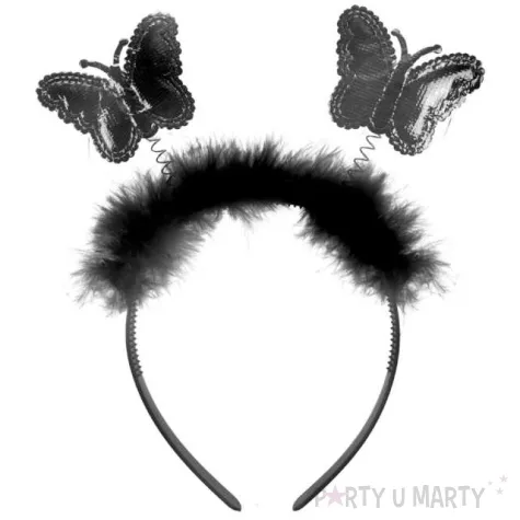 opaska party motylek z puszkiem czarna arpex