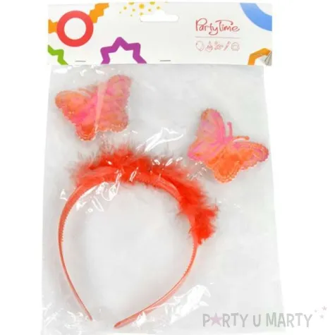 opaska party motylek z puszkiem czerwona arpex