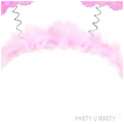 opaska party motylek z puszkiem rozowa partypal