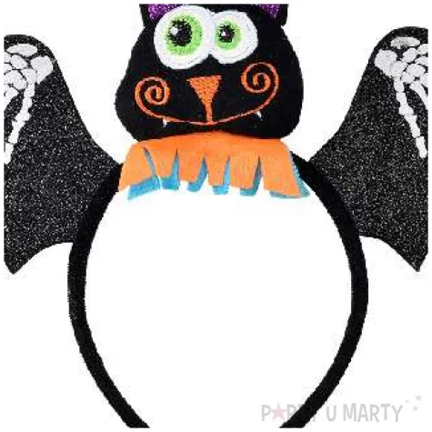 opaska party nietoperz ze skrzydlami czarna widmann