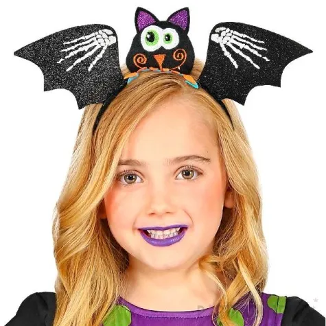 opaska party nietoperz ze skrzydlami czarna widmann