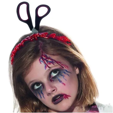 opaska party nozyczki w glowie funny fashion