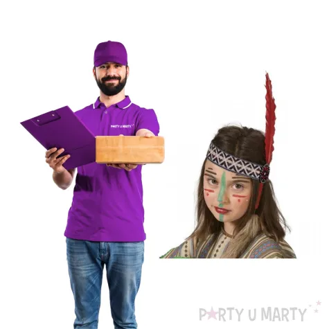 opaska party pioro aztecki wzor kolorowa funny fashion