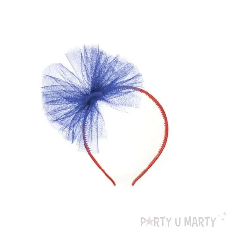 opaska party pompon tiulowy granatowy