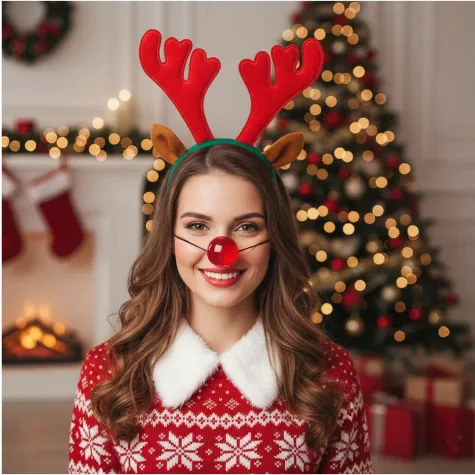 opaska party renifer rogi uszy nos godan