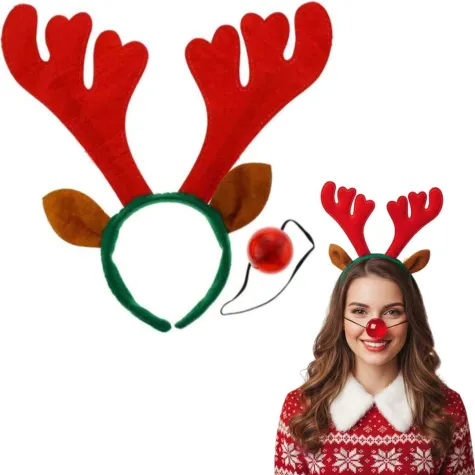 opaska party renifer rogi uszy nos godan