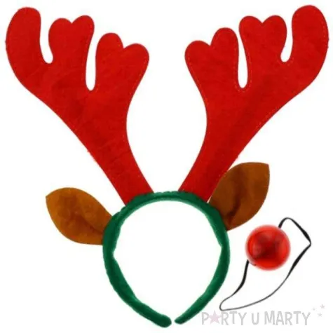 opaska party renifer rogi uszy nos godan