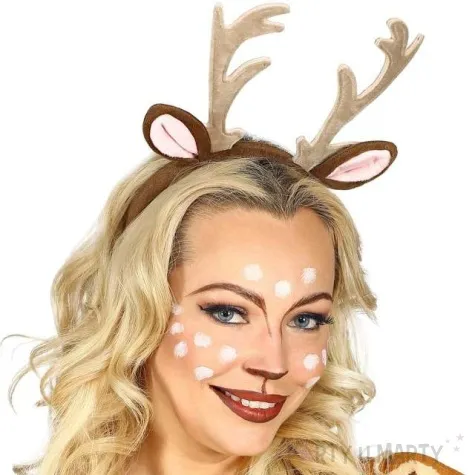 opaska party renifer z uszami brazowa widmann